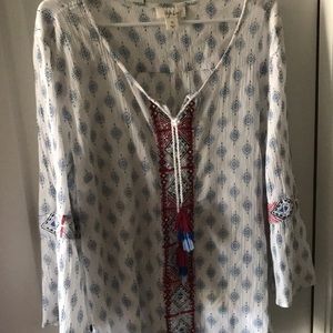 Style & Co Womans Boho Lightweight Top Size XL FINAL SALE ITEM